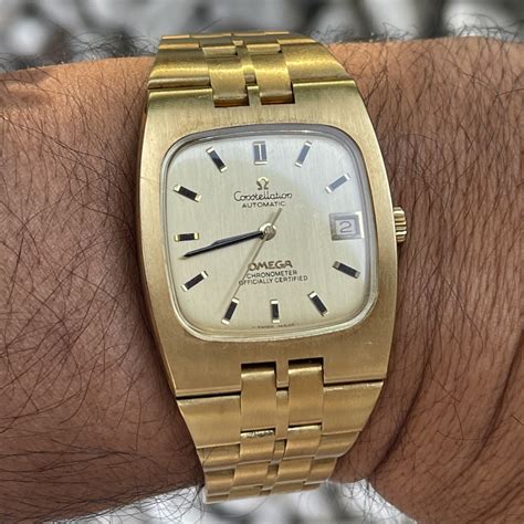 omega constellation 70s gold watch price|omega automatic watch 1970.